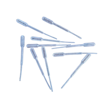 Load image into Gallery viewer, Pasteur Pipette 0.5 ml Disposable Plastic Transfer Pipette Pack of 100 Pcs for Laboratory Use, Dropper, Ink Filler Transfer Tube for Chemistry, Biology & Sample Transfer, 7.5 cm length
