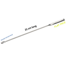 Load image into Gallery viewer, Micro Spatula wire Type 8 inch or 210 mm Pack of 1 Stainless Steel One Side Spoon and One Side Flat For Laboratory