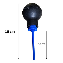 Load image into Gallery viewer, Battery acid filler Rubber Bulb OR Distilled Water Filler or Dropper for battery Hydrometer Long pipe Small size (16 cm, Pack of 1)