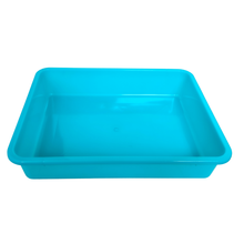 Load image into Gallery viewer, Laboratory Tray 24 x 19 x 4.5 cm Pack of 2 | Plastic lab Utility Tray with Raised Edges Sky Blue Color | lab Instrument & Equipment Tray | Medical, Pharmacy, Dental & Research lab Tray