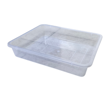 Load image into Gallery viewer, Laboratory Tray 27.5 x 22.5 x 6 cm Pack of 2 | Plastic lab Utility Tray with Raised Edges transperant | lab Instrument & Equipment Tray | Medical, Pharmacy, Dental & Research lab Tray