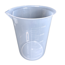 Load image into Gallery viewer, Beaker (Raised Graduation) Measuring Cup, Plastic Science Beaker Transperant 10000 ml OR 10 LTR for Measuring Liquid in Home | Laboratory | School (Pack of 1)