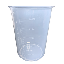 Load image into Gallery viewer, Beaker (Raised Graduation) Measuring Cup, Plastic Science Beaker Transperant 10000 ml OR 10 LTR for Measuring Liquid in Home | Laboratory | School (Pack of 1)