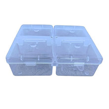 Load image into Gallery viewer, Plastic Boxes 4 in 1 (with 4 Lid) Small Plastic Boxes for Storage of Multipurpose Things Pack of 1 Transparent Square For Multi use at home, office, shop etc Size Small 10 X 8.5 X 3 mm