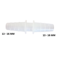 Load image into Gallery viewer, Straight Connectors Tapered for tubbing with an ID of 13 mm - 16 mm, Straight Tubing Connector Polypropylene male to male tube connector Medical grade (Pack of 1)