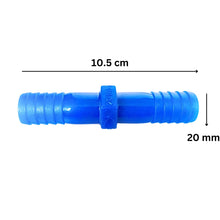 Load image into Gallery viewer, Straight Connectors Tapered for tubbing (Pack of 1) with an ID of 20 mm, Polypropylene male to male tube connector for Lab, Gardaning Drip Irrigation Accessories