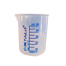 Load image into Gallery viewer, Beaker Printed Graduation Measuring Cup, Plastic Science Beaker Transparent 50 ml for Measuring Liquid in Home | Laboratory | School Pack of 1