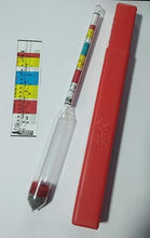 Load image into Gallery viewer, Triple Scale Alcohol Hydrometer with 250 ml Plastic Measuring Cylinder, Wine Making Test Density, Alcohol and Brix High Level Accurate Pack of 1
