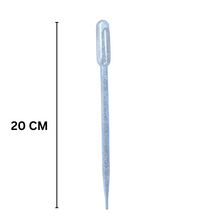 Load image into Gallery viewer, Pasteur Pipette 5 ml Transfer Graduated Pipettes, Graduated 1 ml Dropper, Ink Filler Transfer Tube Made In India Lab Use, 20 cm length Pack of 1