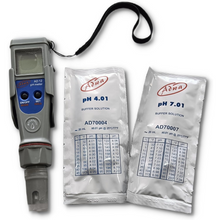 Load image into Gallery viewer, ADWA pH meter ad12 Waterproof pH-TEMP Pocket Testers with replaceable electrode Professional PH Meter For Drinks, Drinking Water, Pool | SPA | Aquarium | Hydroponics | Calibration Solutions Included
