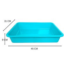 Load image into Gallery viewer, Laboratory Tray 45 x 31 x 9 cm Pack of 1 | Plastic lab Utility Tray with Raised Edges Sky Blue Color | lab Instrument & Equipment Tray | Medical, Pharmacy, Dental & Research lab Tray