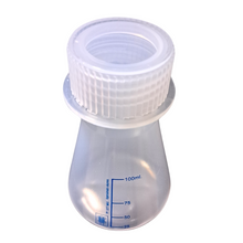 Load image into Gallery viewer, Conical Flask with Stopper 100 ml Plastic Transparent Multi-purpose Flask for Chemistry Lab Experiments Pack of 1