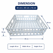 Load image into Gallery viewer, Draining Basket 400 mm x 400 mm x 100 mm Pack of 1 | pp Plastic Lab Drying Basket | Chemical Resistant | Glassware Drying Rack | lab Washing & Storage