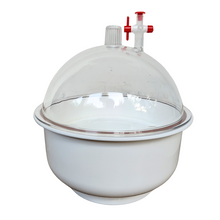 Load image into Gallery viewer, Desiccator Vaccum PP/PC 250 mm Pack of 1 Dome shape, 9.2 ltr Poly carbonate Cover and Polypropylene body