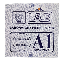 Load image into Gallery viewer, Filter Paper Grade A1, 240 mm | Qualitative Round Sheets 24 cm Pack of 100 | Chemistry Lab Experiments for Schools or Laboratory Activities