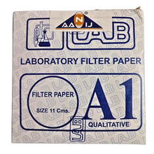 Load image into Gallery viewer, Filter Paper Grade A1 110 mm | Qualitative Round Sheets 11 cm Pack of 100 | Chemistry Lab Experiments for Schools or Laboratory Activities