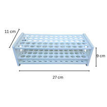 Load image into Gallery viewer, Test Tube Rack 16 mm × 60 Tubes Pack of 1| Polypropylene (PP) Laboratory Test Tube Stand | Chemical Resistant & Autoclavable Plastic Tube Holder for School, College & Lab Use
