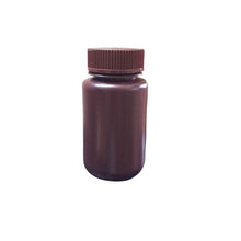 Load image into Gallery viewer, Reagent Bottle Plastic (Wide Mouth) HDEP Amber color 125 ml Pack of 1