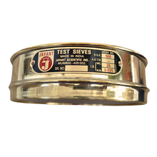 Load image into Gallery viewer, Jayant Test Sieve 200 mm Diameter BBS - 500 and 25 micron Pack of 1 stainless steel Mesh with Brass Frame For Laboratory and Uniform Fabrication for Smooth-Nesting