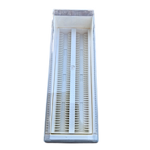 Load image into Gallery viewer, Microscope Slide Storage Box with Removable Tray | Slide Storage Rack | ABS Material White Slide Storage Box with Hinged Lid and Removable Draining Tray, 100-Place Pack of 1 Polylab