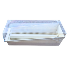 Load image into Gallery viewer, Microscope Slide Storage Box with Removable Tray | Slide Storage Rack | ABS Material White Slide Storage Box with Hinged Lid and Removable Draining Tray, 100-Place Pack of 1 Polylab