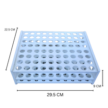 Load image into Gallery viewer, Test Tube Rack 20 mm × 80 Tubes Pack of 1 | Polypropylene (PP) Laboratory Test Tube Stand | Chemical Resistant & Autoclavable Plastic Tube Holder for School, College & Lab Use
