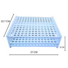 Load image into Gallery viewer, Test Tube Rack 13 mm × 168 Tubes Pack of 1 | Polypropylene (PP) Laboratory Test Tube Stand | High Capacity Chemical Resistant & Autoclavable Plastic Tube Holder for Lab, College & Research Use