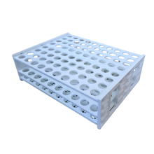 Load image into Gallery viewer, Test Tube Rack 20 mm × 80 Tubes Pack of 1 | Polypropylene (PP) Laboratory Test Tube Stand | Chemical Resistant & Autoclavable Plastic Tube Holder for School, College & Lab Use