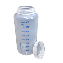 Load image into Gallery viewer, Reagent Bottle Printed Graduation Leak proof Wide Mouth with cap Capacity 1000 ml Material Polypropylene For filling Liquid in Laboratory Pack of 1