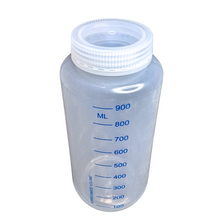 Load image into Gallery viewer, Reagent Bottle Printed Graduation Leak proof Wide Mouth with cap Capacity 1000 ml Material Polypropylene For filling Liquid in Laboratory Pack of 1