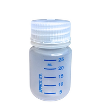 Load image into Gallery viewer, Reagent Bottle Printed Graduation Leak proof Wide Mouth with cap Capacity 30 ml Material Polypropylene For filling Liquid in Laboratory Pack of 1