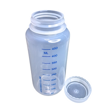 Load image into Gallery viewer, Reagent Bottle Printed Graduation Leak proof Wide Mouth with cap Capacity 500 ml Material Polypropylene For filling Liquid in Laboratory Pack of 1