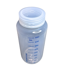 Load image into Gallery viewer, Reagent Bottle Printed Graduation Leak proof Wide Mouth with cap Capacity 500 ml Material Polypropylene For filling Liquid in Laboratory Pack of 1