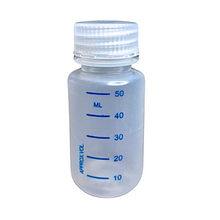 Load image into Gallery viewer, Reagent Bottle Printed Graduation Leak proof Wide Mouth with cap Capacity 60 ml Material Polypropylene For filling Liquid in Laboratory Pack of 1
