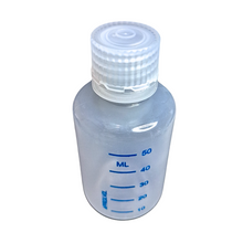 Load image into Gallery viewer, Reagent Bottle Printed Graduation Leak proof Narrow Mouth with cap Capacity 60 ml Material Polypropylene For filling Liquid in Laboratory Pack of 1