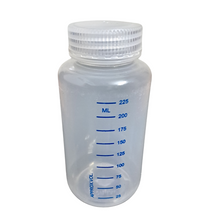 Load image into Gallery viewer, Reagent Bottle Printed Graduation Leak proof Wide Mouth with cap Capacity 250 ml Material Polypropylene For filling Liquid in Laboratory Pack of 1