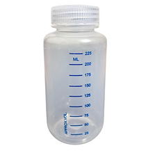 Load image into Gallery viewer, Reagent Bottle Printed Graduation Leak proof Wide Mouth with cap Capacity 250 ml Material Polypropylene For filling Liquid in Laboratory Pack of 1