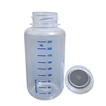 Load image into Gallery viewer, Reagent Bottle Printed Graduation Leak proof Wide Mouth with cap Capacity 250 ml Material Polypropylene For filling Liquid in Laboratory Pack of 1