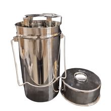 Load image into Gallery viewer, Petri Dish Box SS | Stainless Steel Petri Dish Sterilizing Box Sterilization Barrel Removable Carrier Hold 12 to 15 Dishes Pack of 1