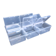 Load image into Gallery viewer, Multipurpose Plastic Storage Box Pack of 1 Individual Lids From Outside Six Compartment Storage Box Transparent Rectangular For Multi use at home, office, shop etc Size 235 X 125 X 40 mm