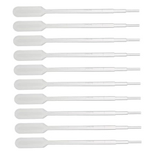 Load image into Gallery viewer, Pasteur Pipette 1 ml Transfer Graduated Pipettes, Graduated 0.5 ml Dropper, Ink Filler Transfer Tube Made In India Lab Use, 6 inch length Pack of 50