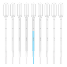 Load image into Gallery viewer, Pasteur Pipette 1 ml Transfer Graduated Pipettes, Graduated 0.5 ml Dropper, Ink Filler Transfer Tube Made In India Lab Use, 6 inch length Pack of 50