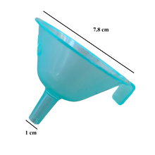 Load image into Gallery viewer, Funnel Plastic All Purpose Wide-Mouth Color Plastic Funnel Pack of 1 Food Grade And BPA Free With Mini Handle for Kitchen, Transfer Any Liquid, Oils etc. (Size: 78 mm)