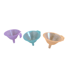Load image into Gallery viewer, Funnel Plastic All Purpose Wide-Mouth Color Plastic Funnel Pack of 1 Food Grade And BPA Free With Mini Handle for Kitchen, Transfer Any Liquid, Oils etc. (Size: 78 mm)
