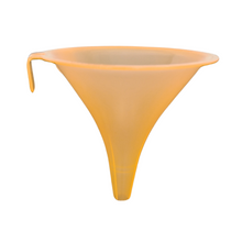 Load image into Gallery viewer, Plastic Funnel All Purpose Wide-Mouth Color Food Grade And BPA Free Pack of 1 With Mini Handle for Kitchen, Transfer Any Liquid, Oils etc. (Size: 130 mm)
