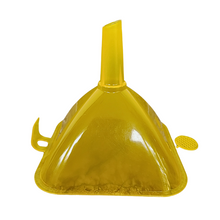 Load image into Gallery viewer, Plastic Funnel Square Shape All Purpose Wide-Mouth Color Food Grade And BPA Free Pack of 1 With Mini Handle for Kitchen, Transfer Any Liquid, Oils etc. (Size: 120 mm)
