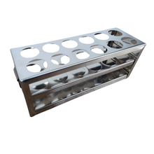 Load image into Gallery viewer, Test Tube Stand Stainless Steel 304 grade, Size 33 mm × 12 Holes Test Tube rack for Laboratory Pack of 1