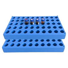 Load image into Gallery viewer, HPLC Vial tray or rack for 2ml HPLC Sample vials 50 Holes with Diameter 12 mm, Stackable Vial Racks Pack of 1