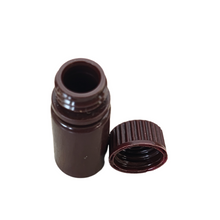Load image into Gallery viewer, Reagent Bottle Laboratory Grade HDPE Narrow Mouth Amber Leak proof with cap Capacity 4 ml For filling Liquid Laboratory Pack of 1