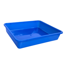 Load image into Gallery viewer, Laboratory Tray 27.5 x 22.5 x 6 cm Pack of 2 | Plastic lab Utility Tray with Raised Edges Blue Color | lab Instrument & Equipment Tray | Medical, Pharmacy, Dental & Research lab Tray